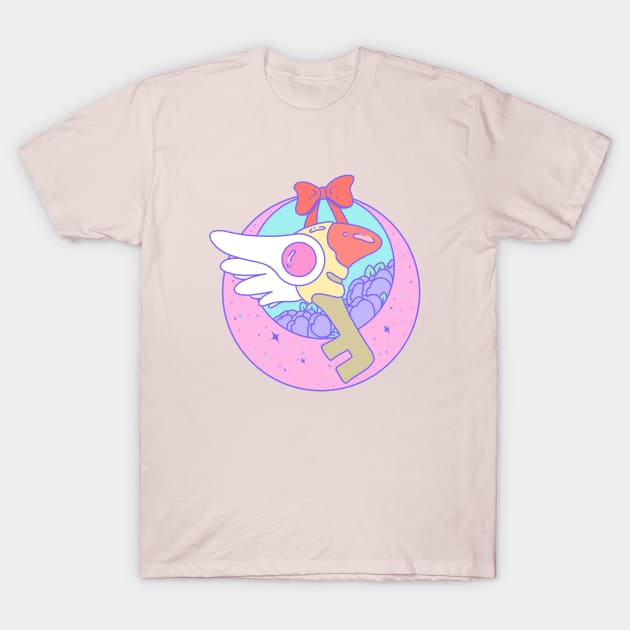 Sakura Bird Key T-Shirt by Cosmic Queers